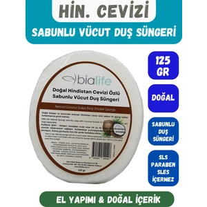 Bia Life Hindistan Cevizi Özlü Doğal El Yapımı Sabunlu Vücut Duş Süngeri