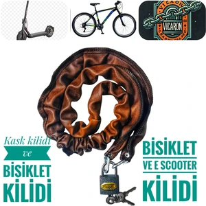 Vi Caro 100 cm Bisiklet Kilidi Kask Kilidi Scooter Kilidi