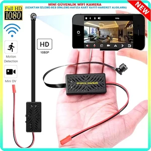Mini Güvenlik Wifi Kamera (Uzaktan Izleme-Ses Dinleme-Hafıza Kart Kayıt-Hareket Algılama)