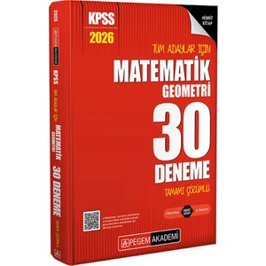 2026 KPSS Tüm Adaylar İçin Matematik-Geometri 30 Deneme Tamamı Çö
