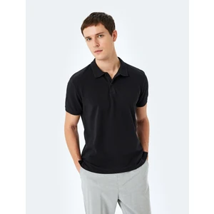Slim Fit Kısa Kollu Pamuklu Polo Yaka Tişört