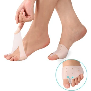 Beyaz Ayak 5 Parmak Parmağı Ayıran Silikon Makaralı Bunyon Makaralı Parmak Ayırıcı Nasır Koruyucu