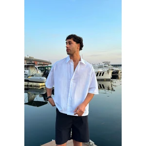 Basic Beyaz Kısa Kol Gömlek