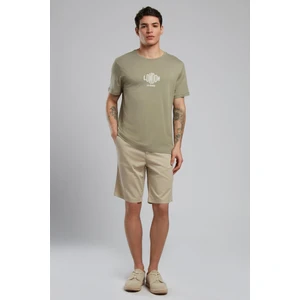 Lee Cooper Lev Erkek O Yaka T-Shirt Haki