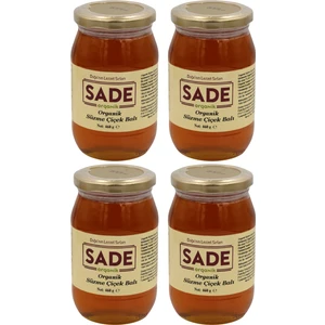 Sade Organik Organik Süzme Çiçek Balı 460 gr 4'lü Paket