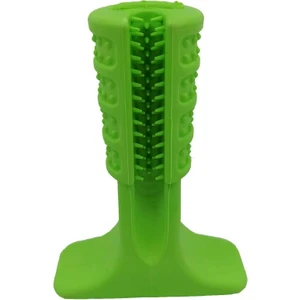 Yeşil Sert Köpek Diş Fırçası Isırma Aparatı Dişlik Küçük Boy 9.5 cm