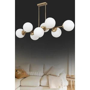 Aren 8 Li Eskitme Avize-Beyaz Camlı Dekoratif Tasarım Yatak Odası Mutfak Salon Avize