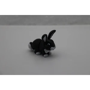 Sevimli Hareketli Eğitici Hayvan Figürü / Oyuncak - Mini Siyah Tavşan