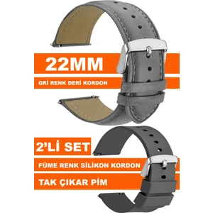 Xiaomi Redmi Watch 5 Active / Xiaomi Redmi Watch 5 Lite Uyumlu 22mm Deri Silikon Saat Kordonu Kayışı