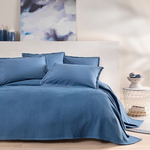 Liya Çift Kişilik  Pamuk Pike Takımı - Indigo