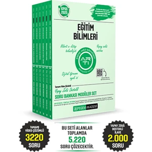 Pegem Akademi Yayıncılık Pegem Akademi 2025 KPSS Eğitim Bilimleri Tamamı Video Çözümlü Soru Bankası Modüler Seti - (6 Kitap)