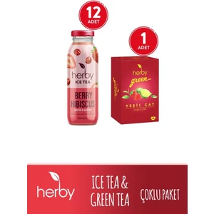 Diyete Destek Paketi (Ice Tea Berry Hibiskus 12'li Şeker İlavesiz Soğuk Çay + Yeşil Çay Çilek ve Lime)