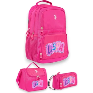 U.s. Polo. Assn. PLACAN25027 Kız Çocuk Okul Çantası Seti Pembe