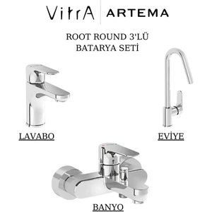 Root Round Batarya Seti 3’lü Banyo-Lavabo-Eviye