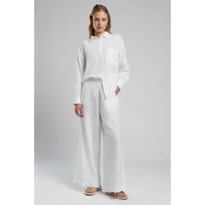 Paige Kadın Dokuma Pantolon Beyaz