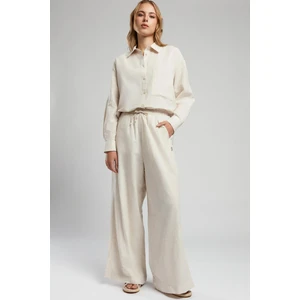 Paige Kadın Dokuma Pantolon Bej