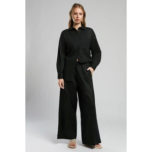 Paige Kadın Dokuma Pantolon Siyah