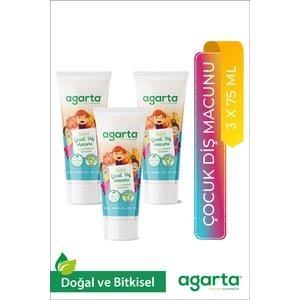 Doğal 3 Adet Çocuk Diş Macunu Çilekli 75 Ml