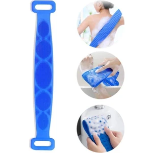 Çift Taraflı Banyo Sırt Kesesi Silikon Duş Lifi Fırçası 70 cm