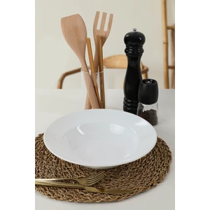 Beyaz Delta Makarna Tabağı 26 Cm