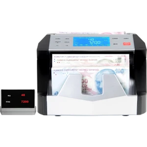 GB7000B Karışık Para Sayma Makinesi ve Sahte Yakalama -TL-Euro-Usd - Türkçe Konuşma + Müşteri Ekranı