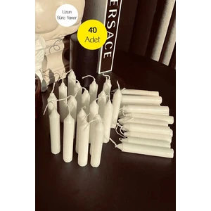 40 Adet Mum Bakkal Mumu ( 10  cm  ) Beyaz Bakkal Mumu Dilek Mumu Büyük Mum Beyaz Mum 40 Adet
