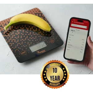 Beebird Scaleist Ks-01 Akıllı Dijital Mutfak Tartısı Siyah Bakır Desenli