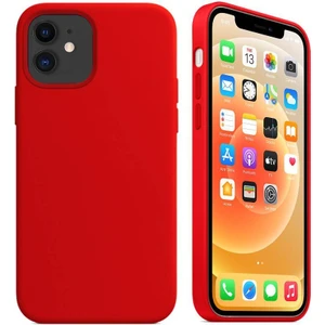 Piyasa Sepeti Apple iPhone 12 6.1'' İçi Kadife Silikon Kılıf Kırmızı
