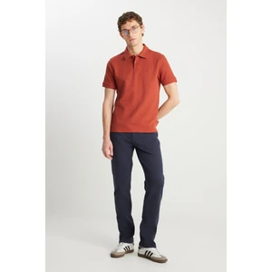 Erkek Regular Fit Polo Kiremit Erkek Kısa Kol T-Shirt
