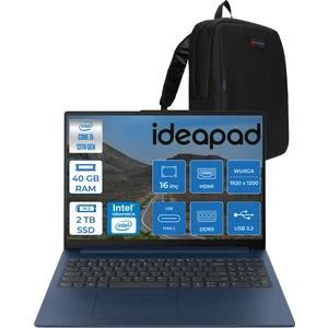 Ideapad Slim 3 16IRH10 Intel Core I5 13420H 40GB 1tb SSD + 1tb SSD Freedos 16" Wuxga (1920X1200) IPS 300NITS Taşınabilir Bilgisayar 83K2001RTRF09 + Zetta Çanta