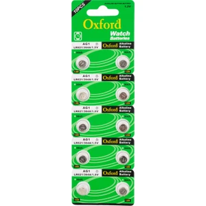 Ayt Oxford Ag1 LR621 Alkalin 10 Lu Saat Pili Düğme Pil 1.55 Volt