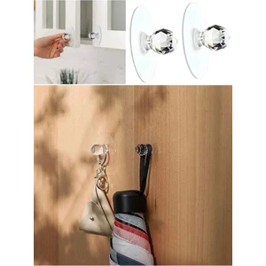 4 Adet Yapışkan Kristal Tutacak Kulp