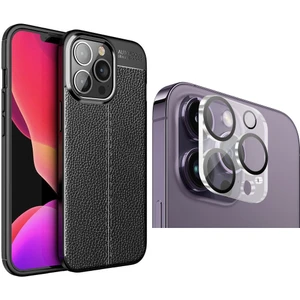 Apple iPhone 14 Pro Kılıf Zore Niss Silikon Kapak + Kamera Lens Koruyucu