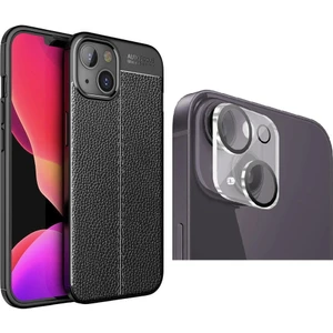 Apple iPhone 14 Kılıf Zore Niss Silikon Kapak + Kamera Lens Koruyucu