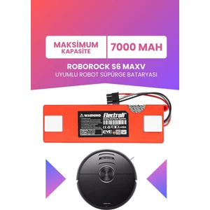Roborock S6 Maxv Uyumlu Batarya (MAKSİMUM KAPASİTE) 7000mah Kutulu Robot Süpürge Pil Değişimi
