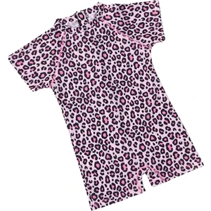 Bebek Çocuk +40UV Korumalı Mayo Leopar Pembe