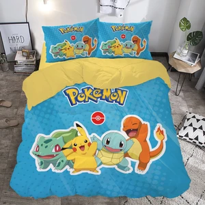 Pokemonlar Temalı Baskılı Çift Kişilik Nevresim Takımı