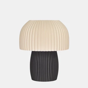 No x or Design Fungio Abajur - Bej Başlıklı | Minimalist - Şık | Masa - Gece Lambası