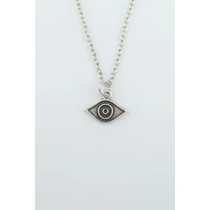 Minimal Göz Gümüş Kaplama Düz Zincir Kolye