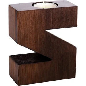 Dekoratif Ahşap Harf Mumluk Z Harfi