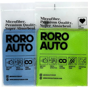 Roro Auto Olimpos 2'li Mikrofiber Cam ve Jant Silme Bezi 40 x 40 cm