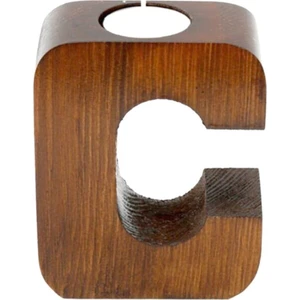Dekoratif Ahşap Harf Mumluk C-Harfi