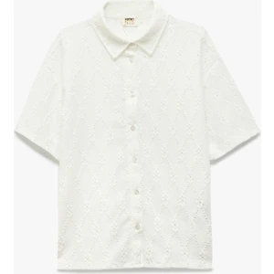 Gömlek Yaka Kısa Kollu Fistolu Bluz