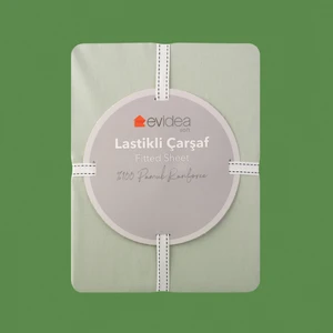 Soft Basic Çift Kişilik Lastikli Çarşaf - Yeşil - 180X200 cm