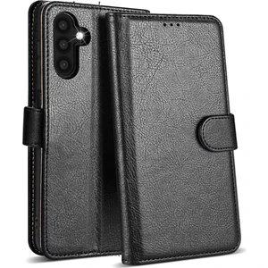 M.TK Moveteck Samsung Galaxy A26 Kılıf 360 Tam Kaplar Deri Dokulu Kapaklı Cüzdan Standlı Kartvizitli Kopçalı Kapak