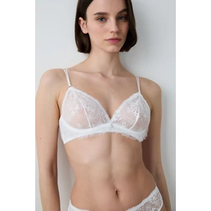Glam Sequin Lace Kırık Beyaz Sütyen