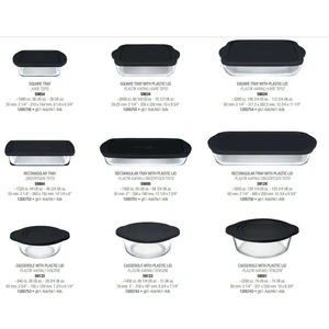 Luxury Borcam Siyah Kapaklı 9 Prç Çeyiz Seti 59001-59123-59133-59006-59124-59034-59024-59864-59854 1 Adet