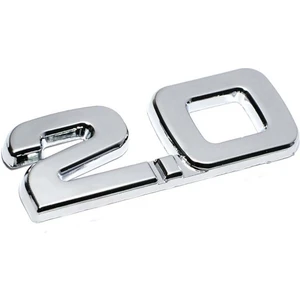 2.0 Plastik Krom Arma Bagaj Etiketi Logo Sticker