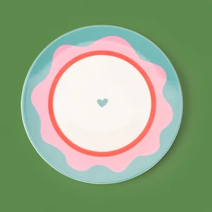 Kitchen Granny Servis Tabağı - Yeşil / Pembe - 25 cm