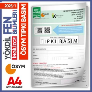 Karakutu Yayınları 2025/1 Yökdil Ingilizce Fen Bilimleri Ösym Çıkmış Soru Tıpkı Basım Deneme Kitapçığı Türkiye Geneli
